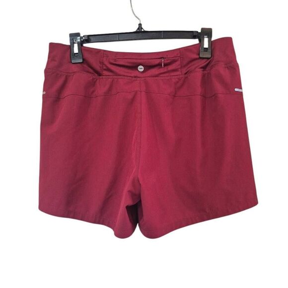 Avia Women's Burgundy Poly/Spandex Split Leg Running Shorts - Picture 4 of 6